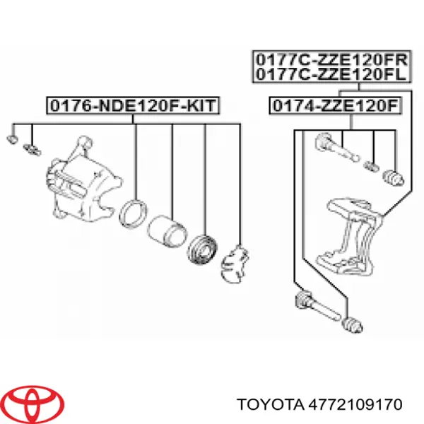 Кронштейн гальмівного супорта Toyota 4772109170 ціна, від 32.75 USD