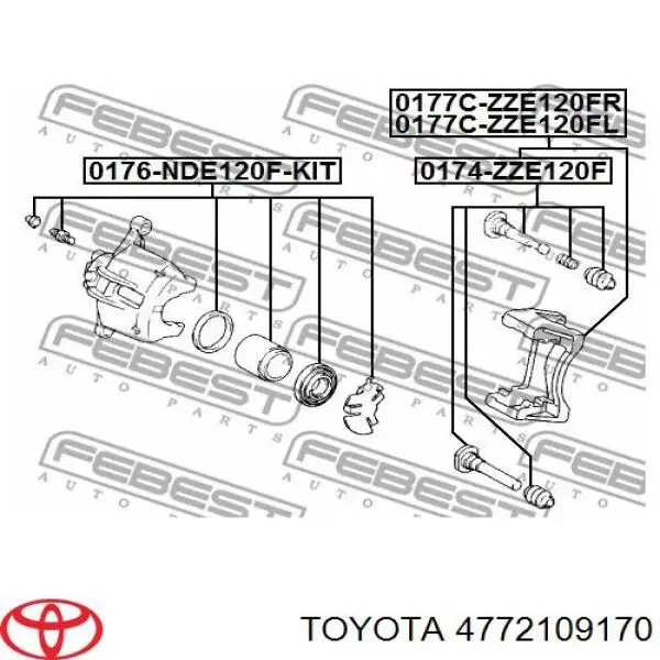 4772109170 Toyota скоба супорту переднього