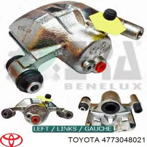 Супорт гальмівний задній правий Toyota 4773048021 ціна, від 74.59 USD