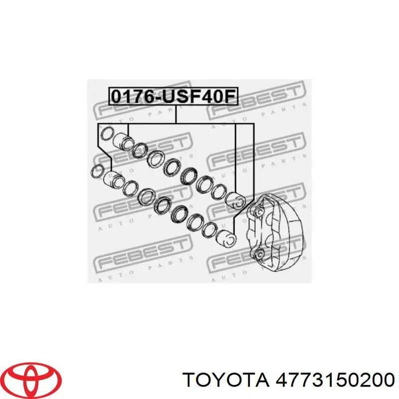 Поршень супорта гальмівного, переднього Toyota 4773150200 ціна, від 8.64 USD