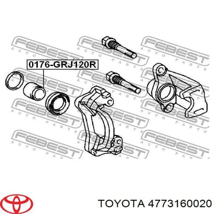4773160020 Toyota поршень супорту гальмівного, заднього