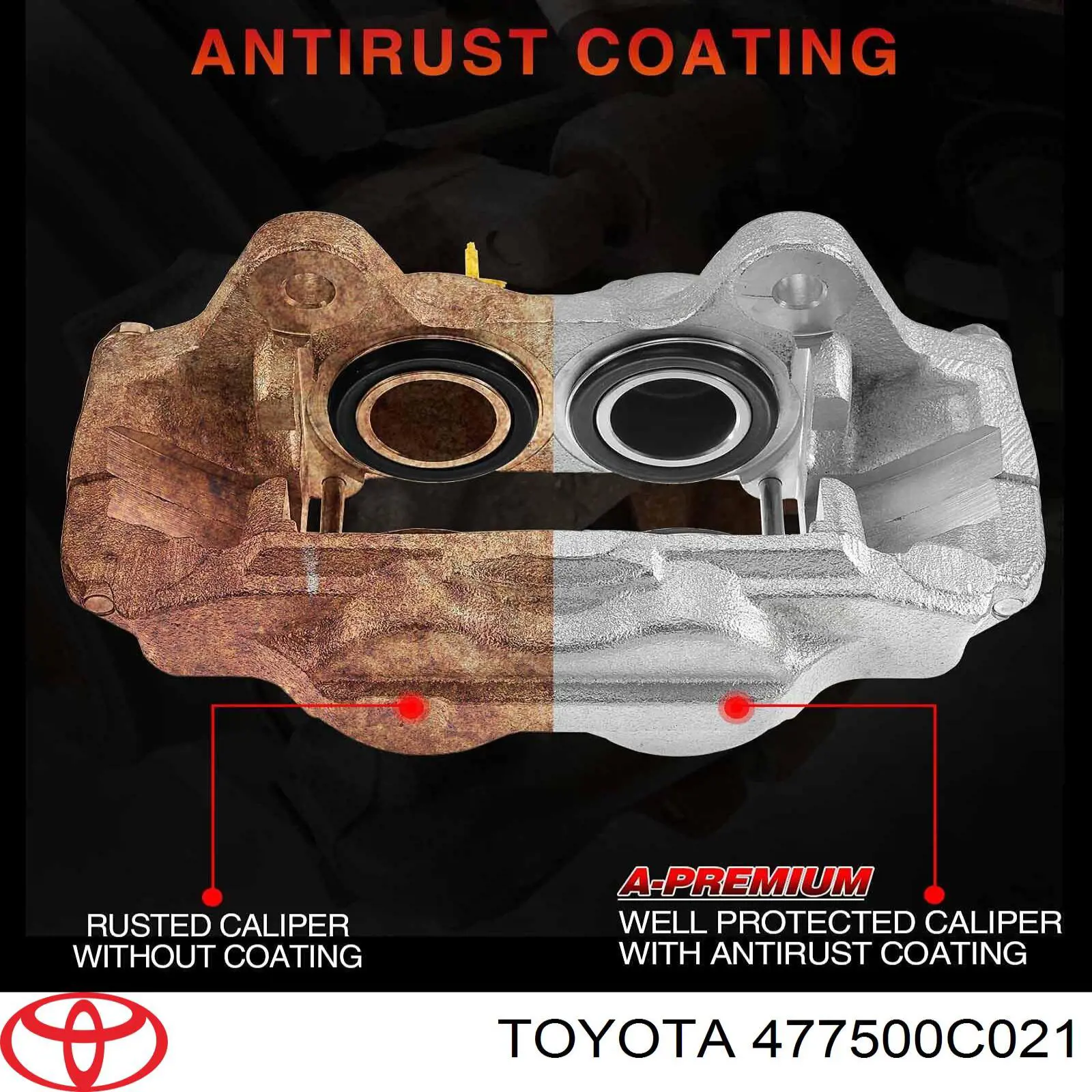 Купити 477500C022 Toyota Супорт гальмівний передній лівий