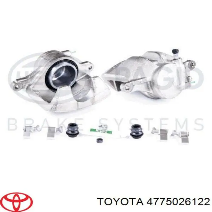 4775026122 Toyota Супорт гальмівний, передній, лівий