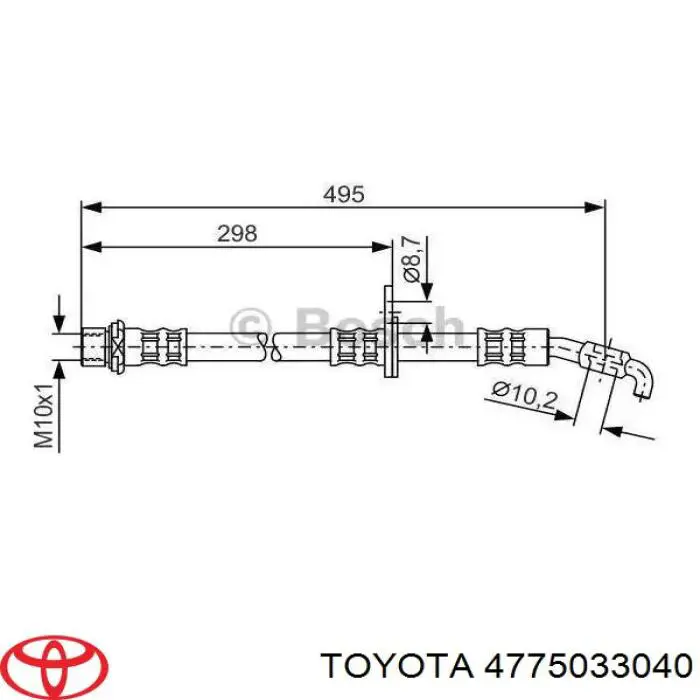 Супорт гальмівний передній лівий 4775033040 Toyota
