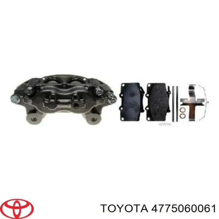 4775060061 Toyota Супорт гальмівний, передній, лівий