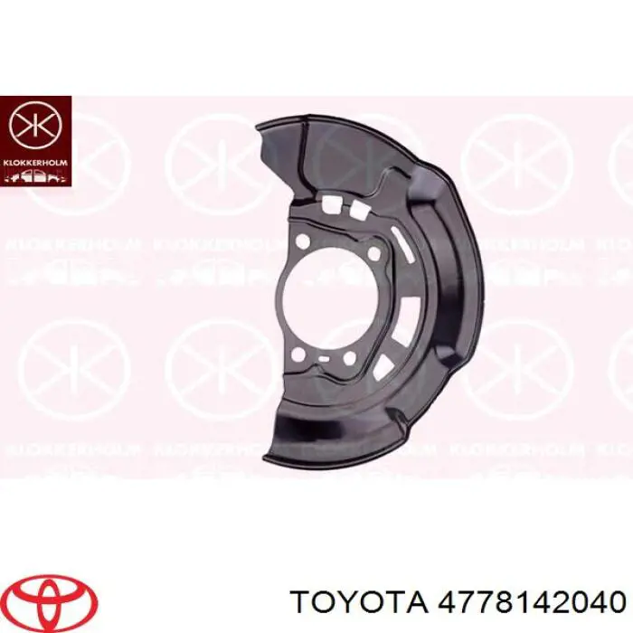 Захист гальмівного диска, переднього, правого 4778142040 Toyota