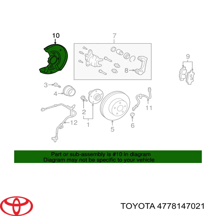4778147021 Toyota Кожух гальмівного диска