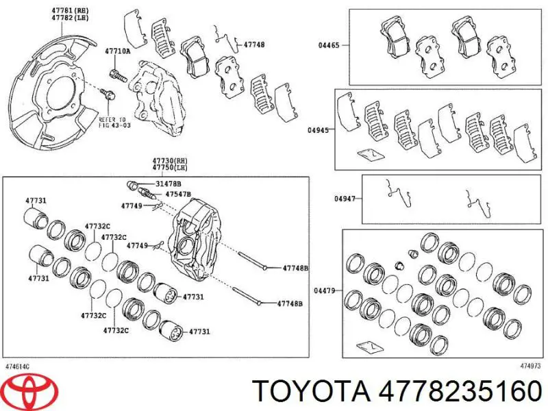 Захист гальмівного диска, переднього, лівого Toyota 4778235160 ціна, від 151.99 USD