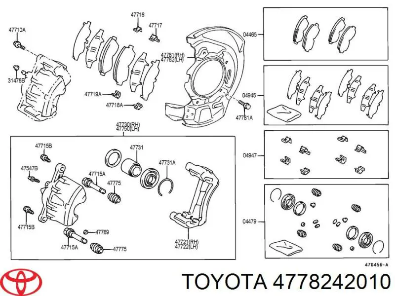 Купити 4778242010 Toyota Захист гальмівного диска, переднього, лівого