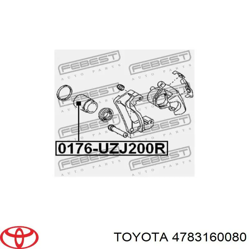 4783160080 Toyota Поршень гальмівного супорта заднього