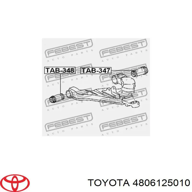 4806125010 Toyota Сайлентблок переднього нижнього важеля