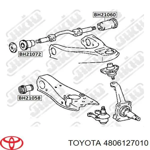 4806127010 Toyota Сайлентблок переднього нижнього важеля
