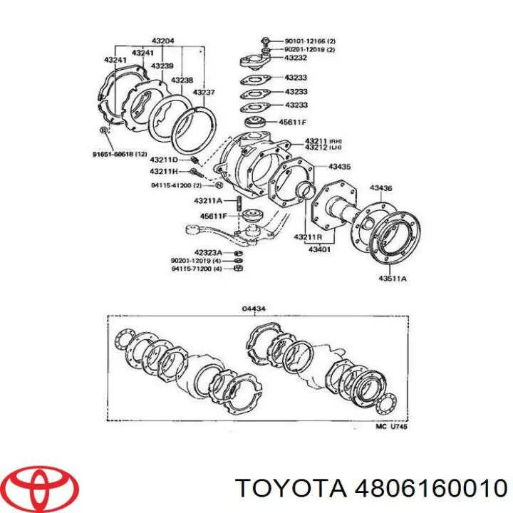 Купити 4806160010 Toyota Сайлентблок передньої підвіски