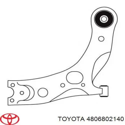 4806802140 Toyota Важіль передньої підвіски нижній, правий