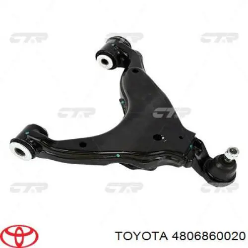 Важіль передньої підвіски нижній, правий 4806860020 Toyota