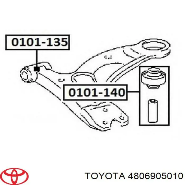  Важіль передньої підвіски нижній, лівий Toyota Carina 