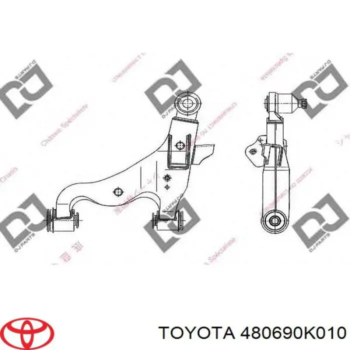 Важіль передній лівий Toyota 480690K010 ціна, від 101.00 USD