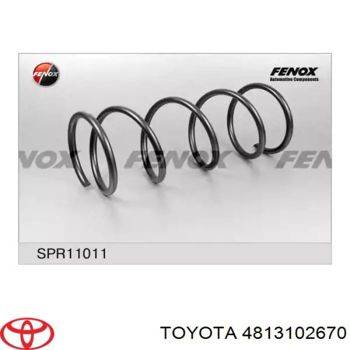 Пружина передня Toyota 4813102670 ціна, від 23.45 USD