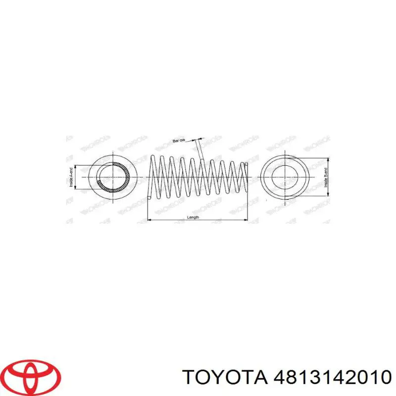 Пружина передня Toyota 4813142010 ціна, від 28.42 USD