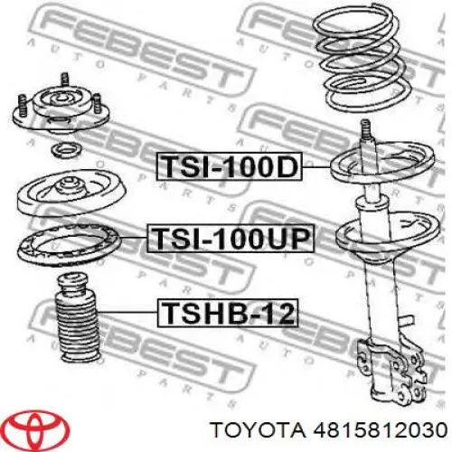 Купити 4815812030 Toyota Проставка (гумове кільце) пружини передньої, нижня