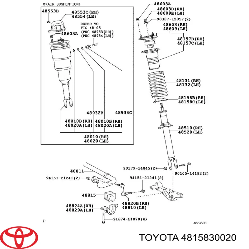 Проставка (гумове кільце) пружини передньої, нижня Toyota 4815830020 ціна, від 4.53 USD