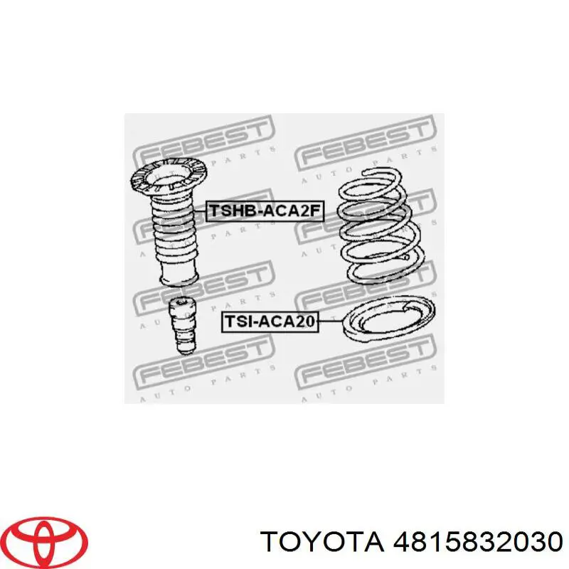 Проставка (гумове кільце) пружини передньої, верхня Toyota 4815832030 ціна, від 6.33 USD
