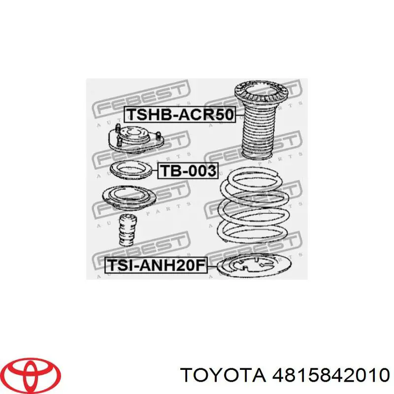 Купити 4815842010 Toyota Проставка (гумове кільце) пружини передньої, нижня