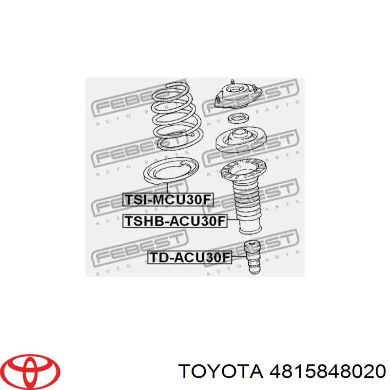 Купити 4815848020 Toyota Проставка (гумове кільце) пружини передньої, нижня