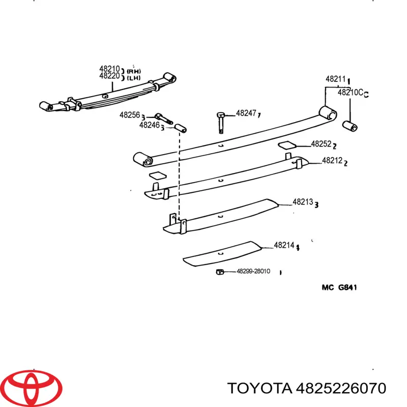 Подушка ресори міжлистова на Toyota Liteace (CM30G, KM30G)