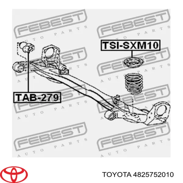 Купити 4825752010 Toyota Проставка (гумове кільце) пружини задньої, верхня