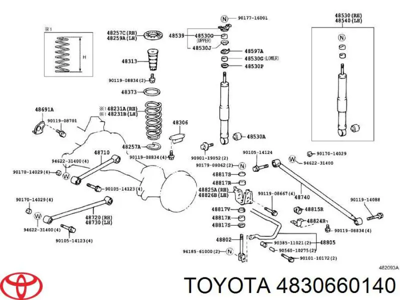  Toyota 4830660140 ціна, від 79.01 USD