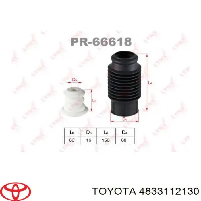 4833112130 Toyota буфер-відбійник амортизатора заднього