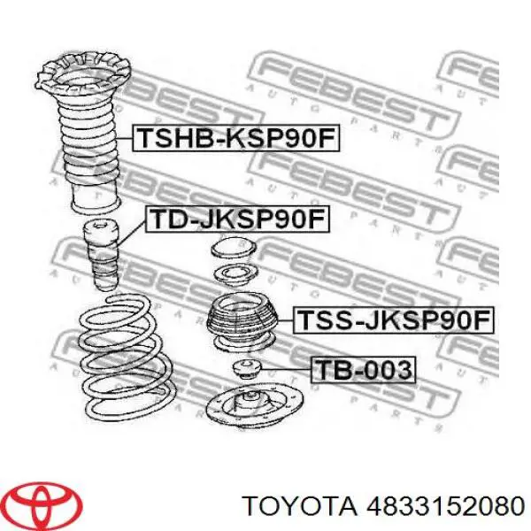 4833152080 Toyota Буфер-відбійник амортизатора переднього