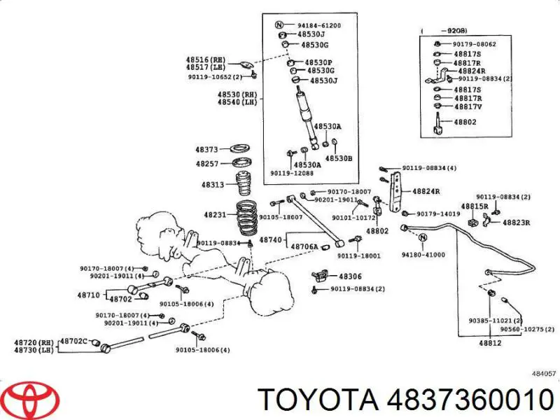  Toyota 4837360010 ціна, від 66.12 USD