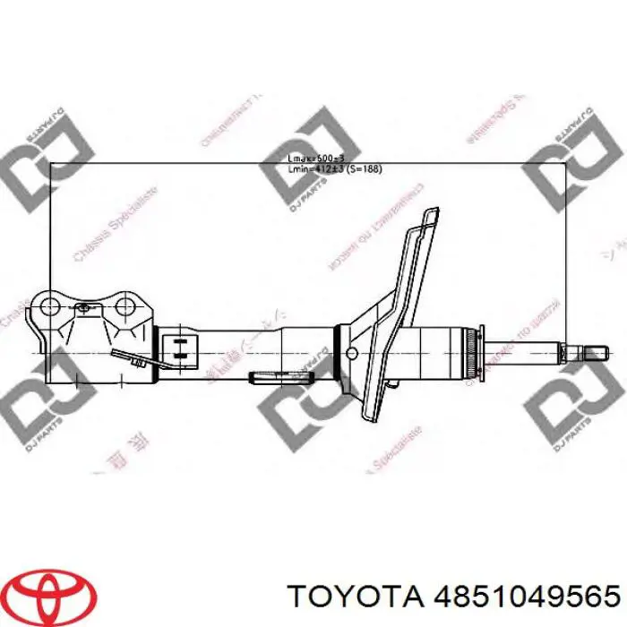Купити 4851049565 Toyota Амортизатор передній, правий