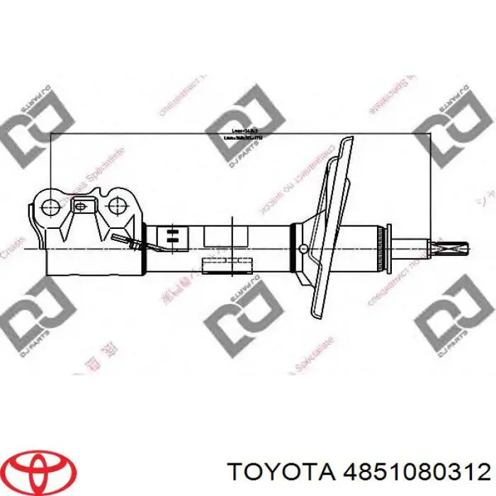 Купити 4851080312 Toyota Амортизатор передній, правий