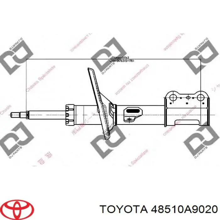 Амортизатор передній, правий 48510A9020 Toyota