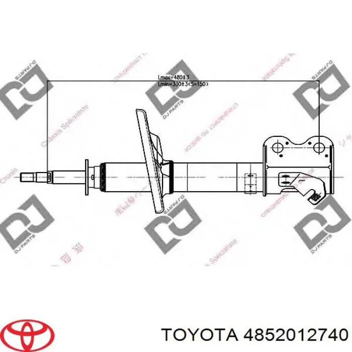 Амортизатор передній, лівий 4852012740 Toyota