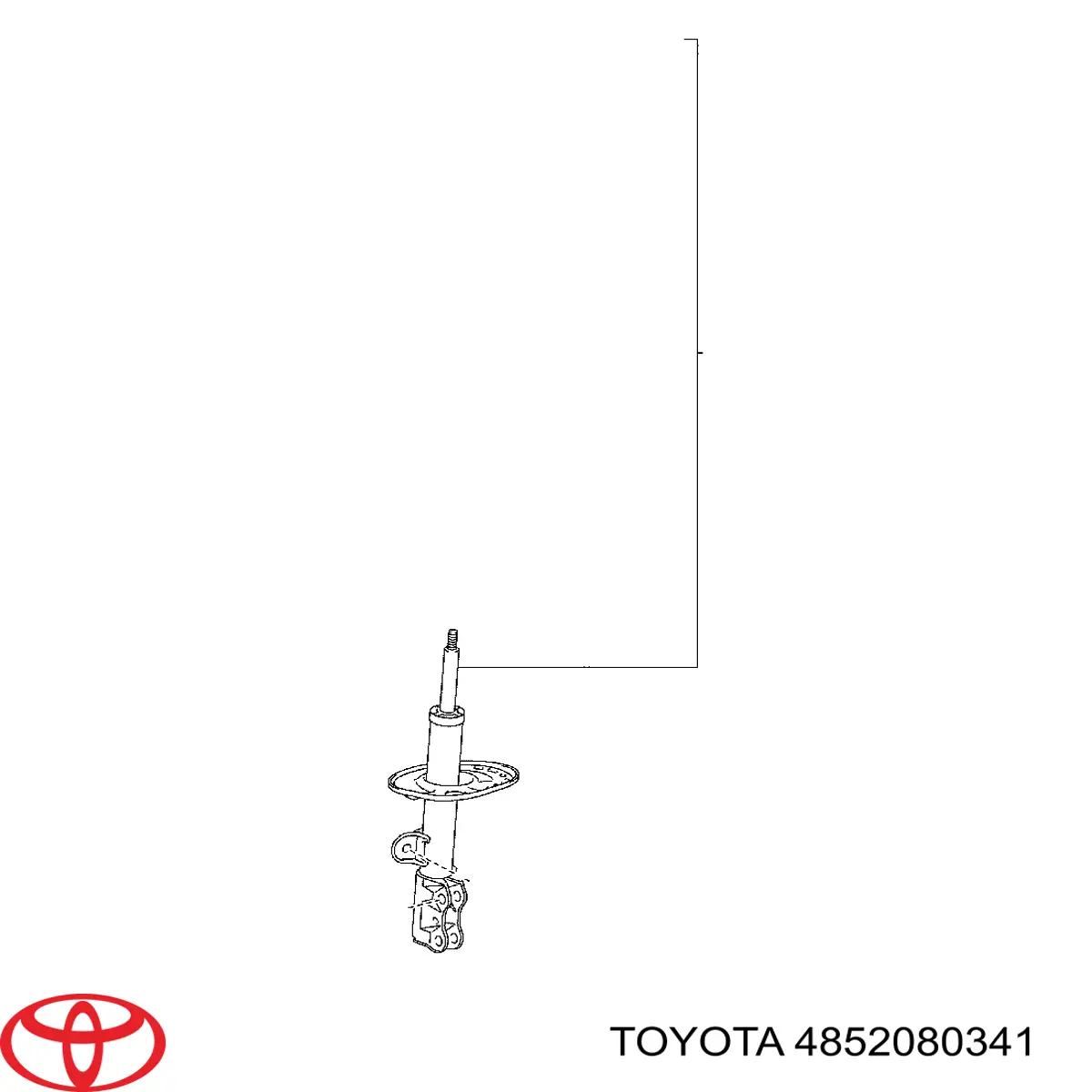 4852080341 Toyota амортизатор передній, лівий