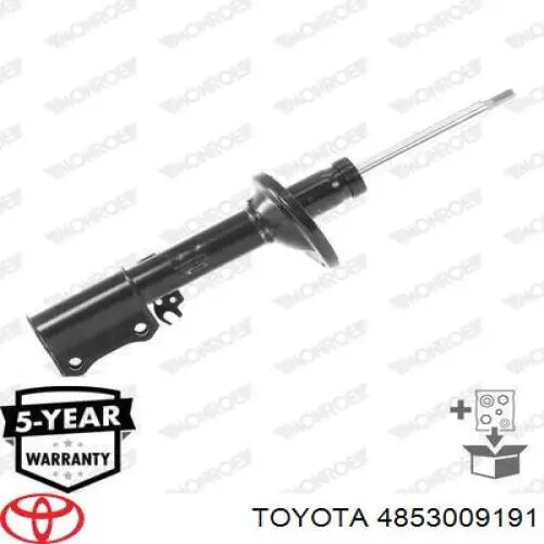 Амортизатор задній, правий Toyota 4853009191 ціна, від 49.07 USD