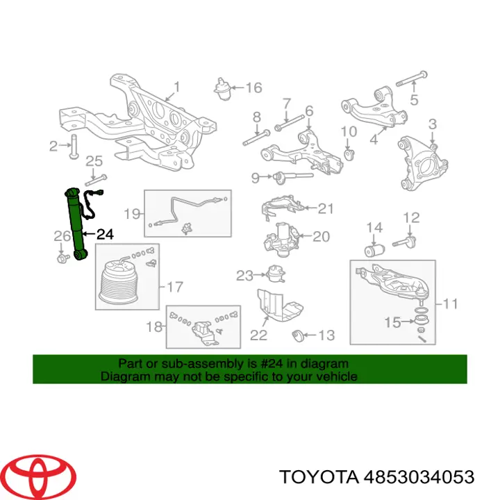 Купити 4853034053 Toyota Стійка амортизатора задня