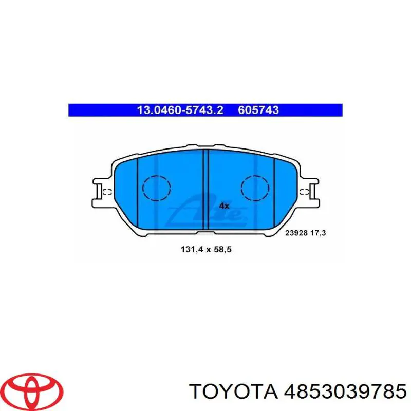 Амортизатор задній, правий 4853039785 Toyota