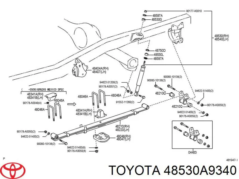  48530A9340 Toyota