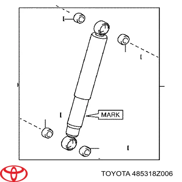 Амортизатор задній, правий Toyota Hilux (GUN12, GUN13) (Тойота Хайлюкс)