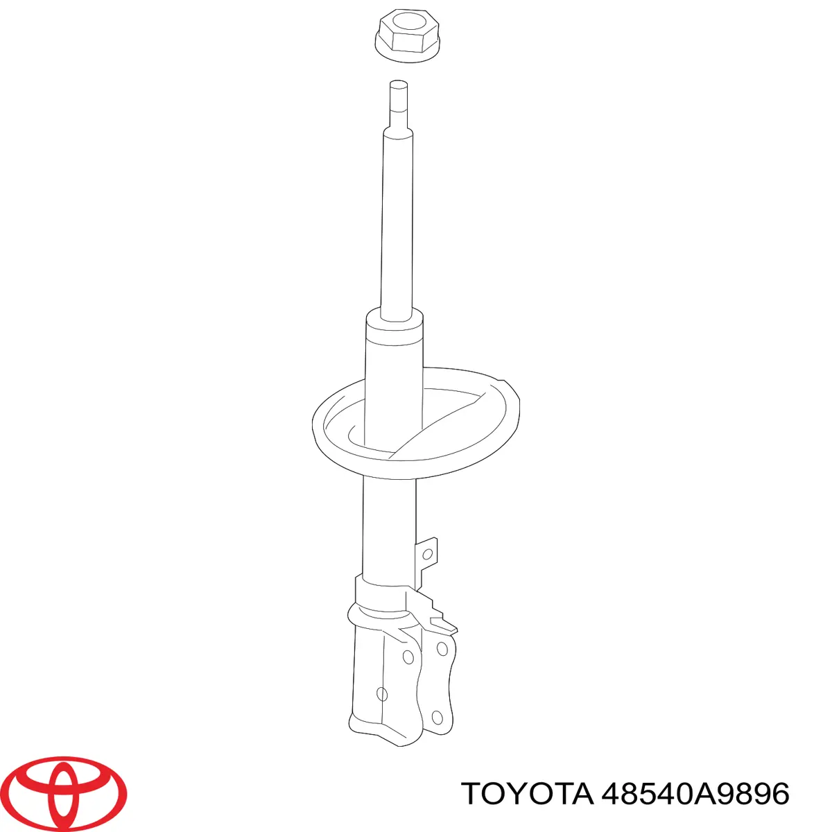 Амортизатор задній, лівий 48540A9896 Toyota