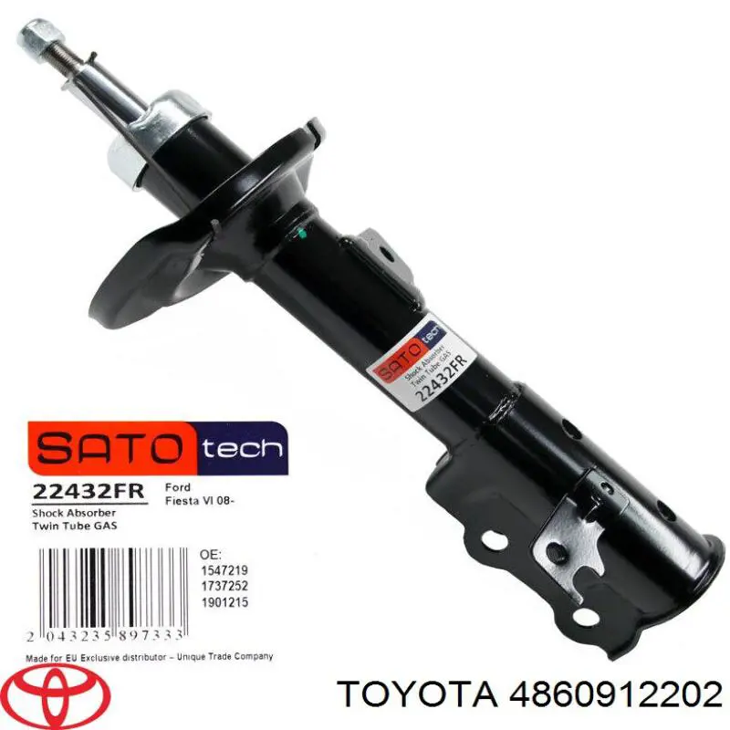 4860912202 Toyota опора амортизатора переднього