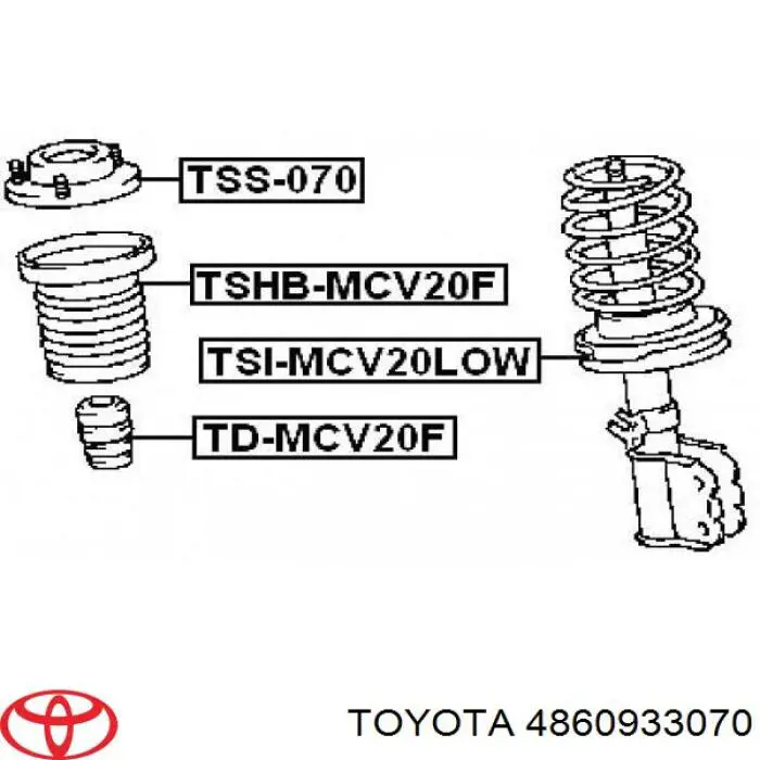 Купити 4860907010 Toyota Опора амортизатора переднього