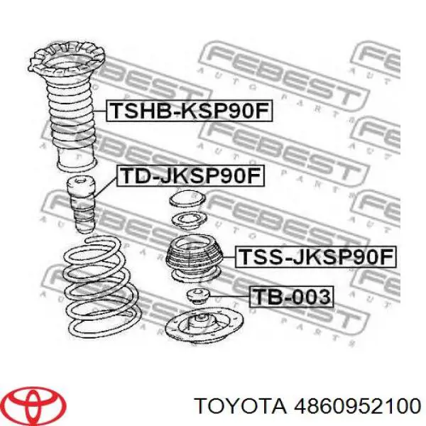 Купити 4860952100 Toyota Опора амортизатора переднього