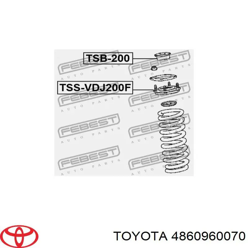 Купити 4860960070 Toyota Опора амортизатора переднього