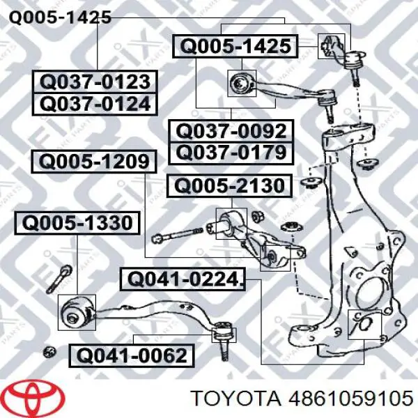 Купити 4861059105 Toyota Важіль передньої підвіски верхній, правий